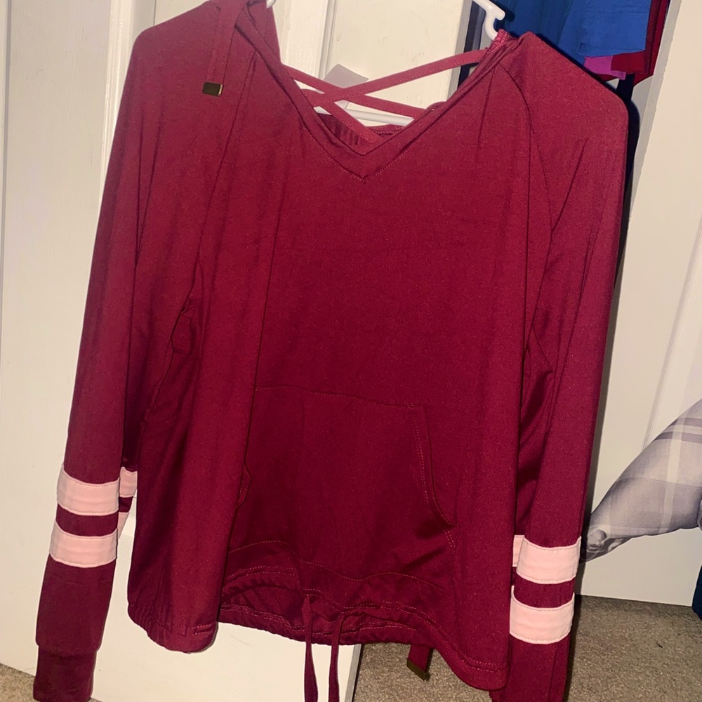 Purplish long sleeved shirt